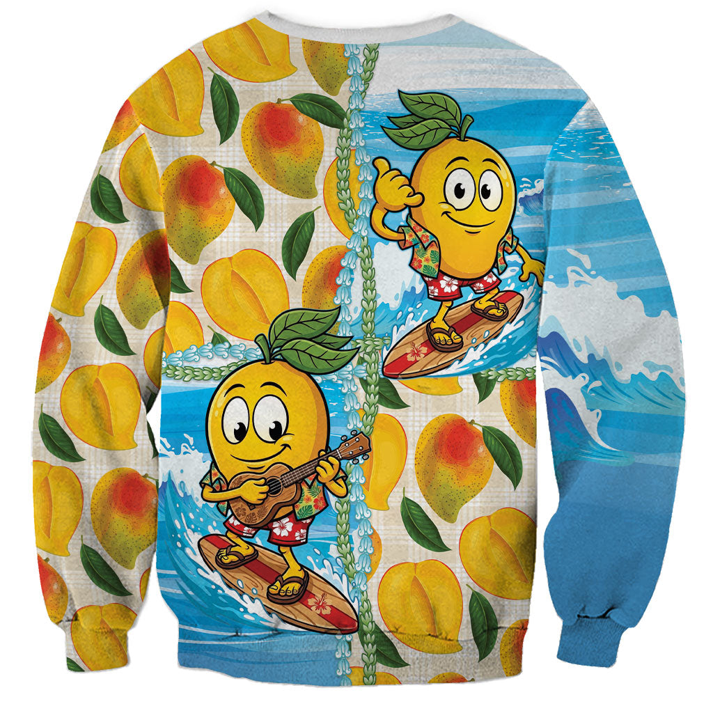 Aloha Hawaii Summer Sweatshirt Hawaiian Lei Surfing Mango Palaka Motifs