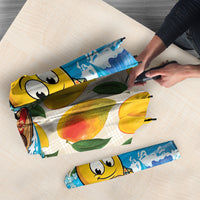 Aloha Hawaii Summer Umbrella Hawaiian Lei Surfing Mango Palaka Motifs