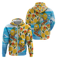 Aloha Hawaii Summer Zip Hoodie Hawaiian Lei Surfing Mango Palaka Motifs
