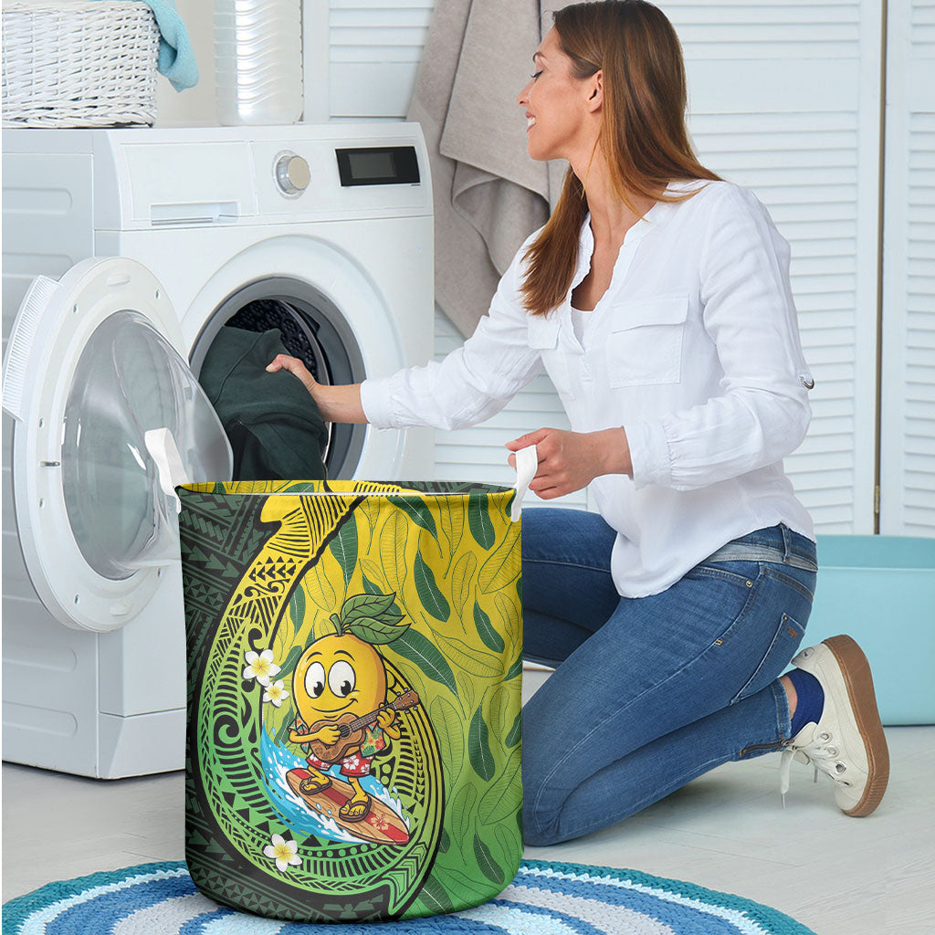 Hawaii Surfing Mango Laundry Basket Manako Polynesian Fish Hook