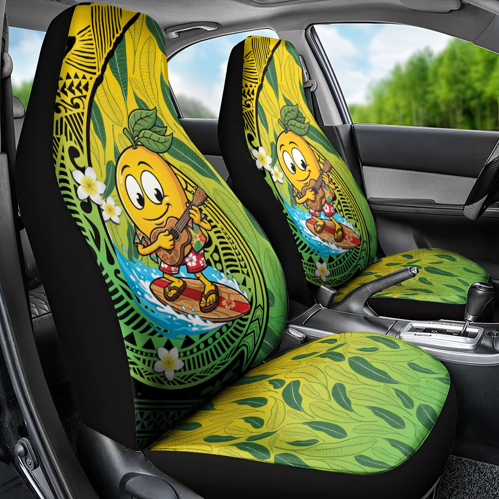 Hawaii Surfing Mango Car Seat Cover Manako Polynesian Fish Hook