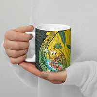 Hawaii Surfing Mango Ceramic Mug Manako Polynesian Fish Hook