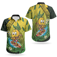 Hawaii Surfing Mango Couples Matching Off Shoulder Maxi Dress and Hawaiian Shirt Manako Polynesian Fish Hook