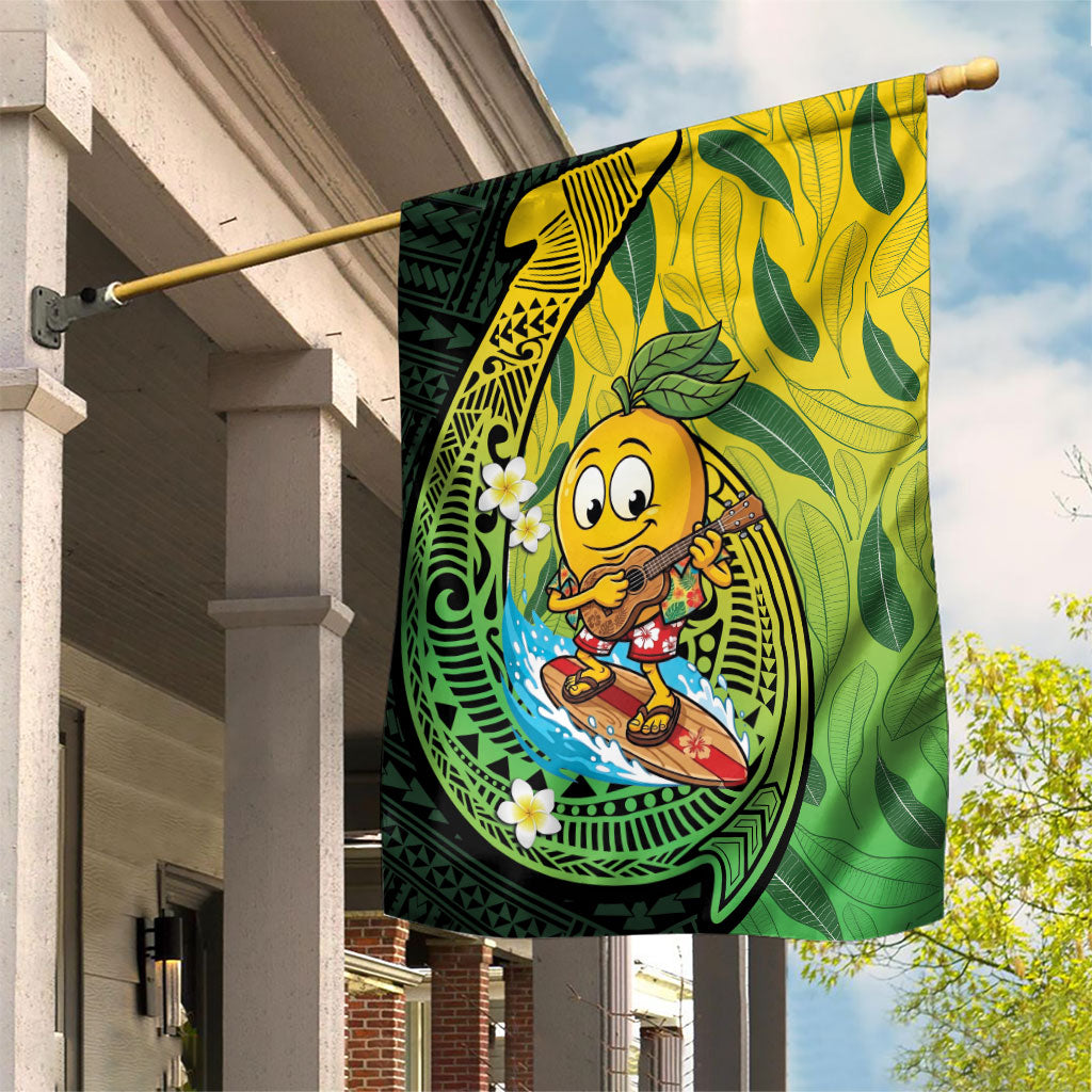 Hawaii Surfing Mango Garden Flag Manako Polynesian Fish Hook LT14 House Flag Green - Polynesian Pride