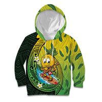 Hawaii Surfing Mango Kid Hoodie Manako Polynesian Fish Hook