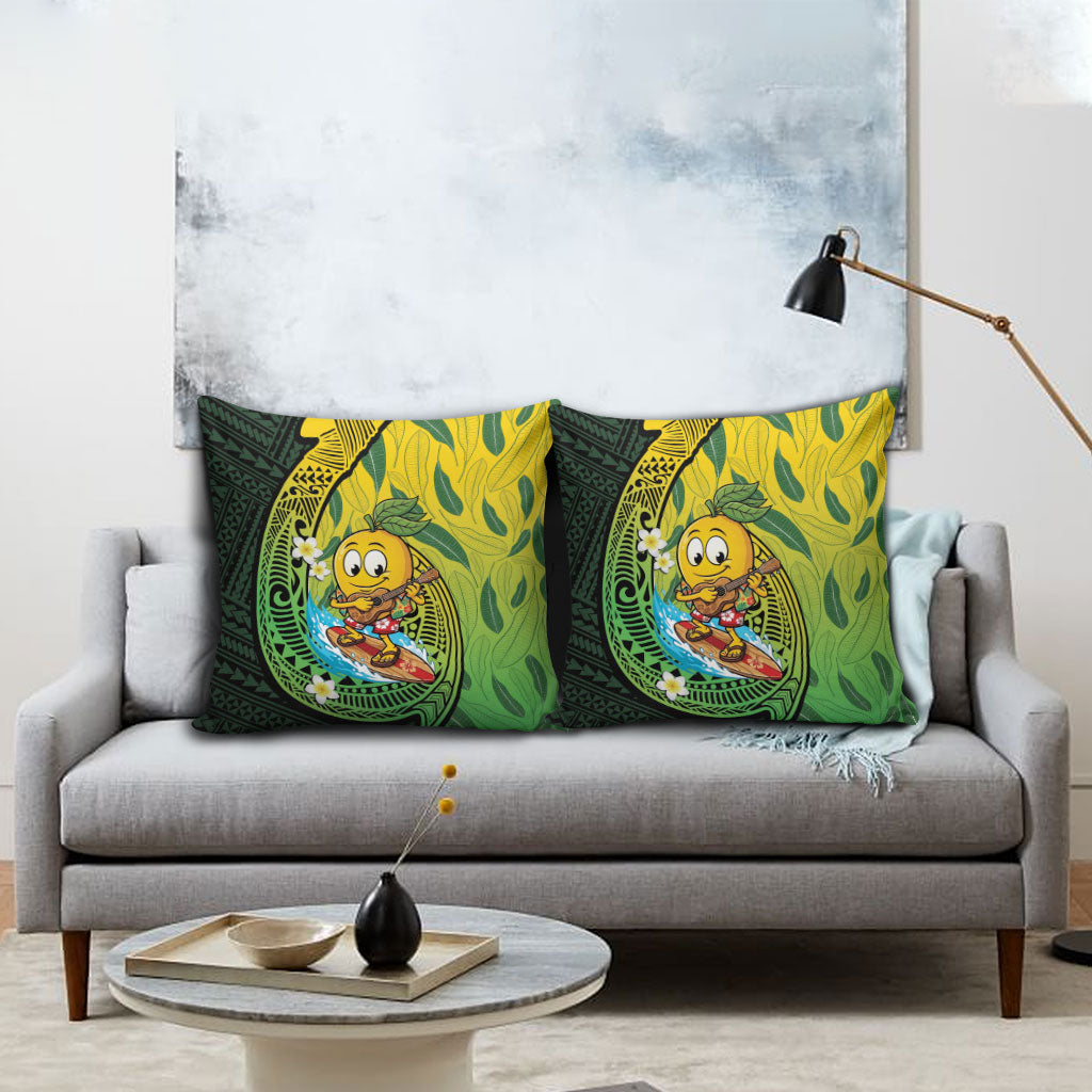Hawaii Surfing Mango Pillow Cover Manako Polynesian Fish Hook