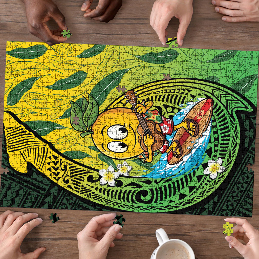 Hawaii Surfing Mango Puzzle Manako Polynesian Fish Hook