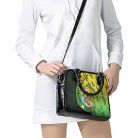 Hawaii Surfing Mango Shoulder Handbag Manako Polynesian Fish Hook