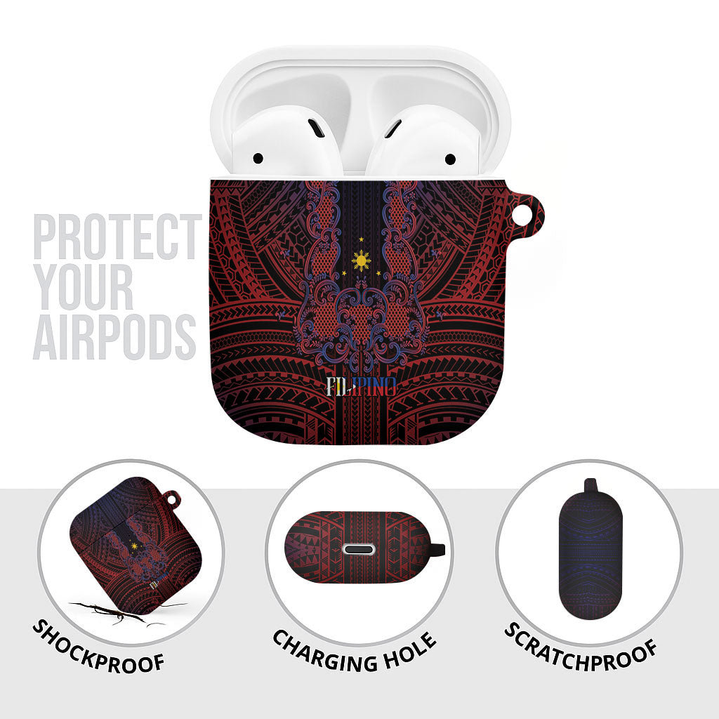 Filipino Barong Tagalog Inspired AirPods Case Mabuhay Philippines Festival Polynesian Pattern LT14 - Polynesian Pride