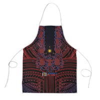 Filipino Barong Tagalog Inspired Apron Mabuhay Philippines Festival Polynesian Pattern LT14 Black - Polynesian Pride