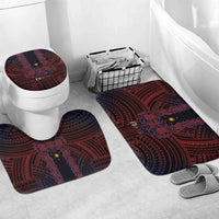 Filipino Barong Tagalog Inspired Bathroom Set Mabuhay Philippines Festival Polynesian Pattern LT14 Mat Set Only (3 pcs) One Size Black - Polynesian Pride