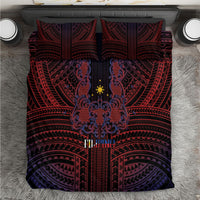Filipino Barong Tagalog Inspired Bedding Set Mabuhay Philippines Festival Polynesian Pattern LT14 Black - Polynesian Pride