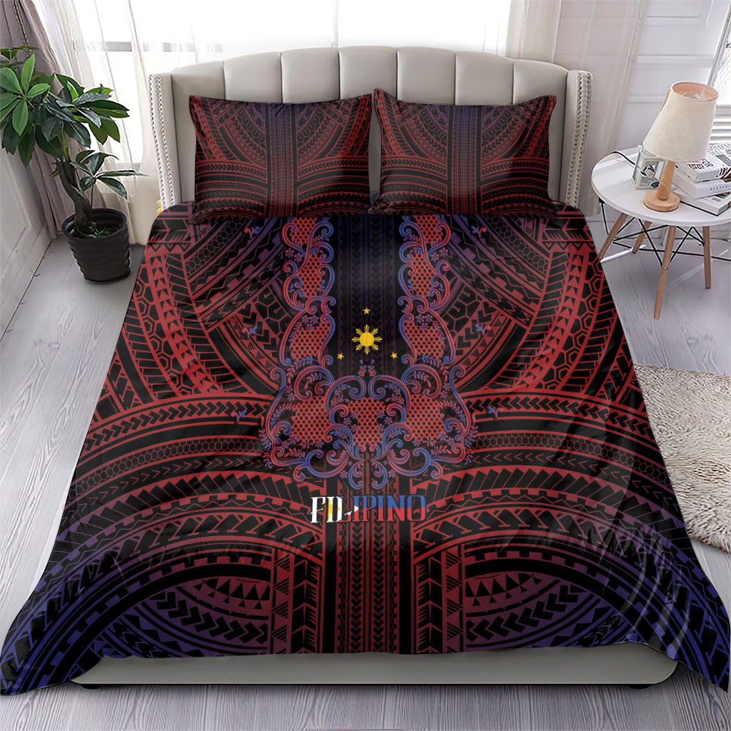 Filipino Barong Tagalog Inspired Bedding Set Mabuhay Philippines Festival Polynesian Pattern LT14 - Polynesian Pride