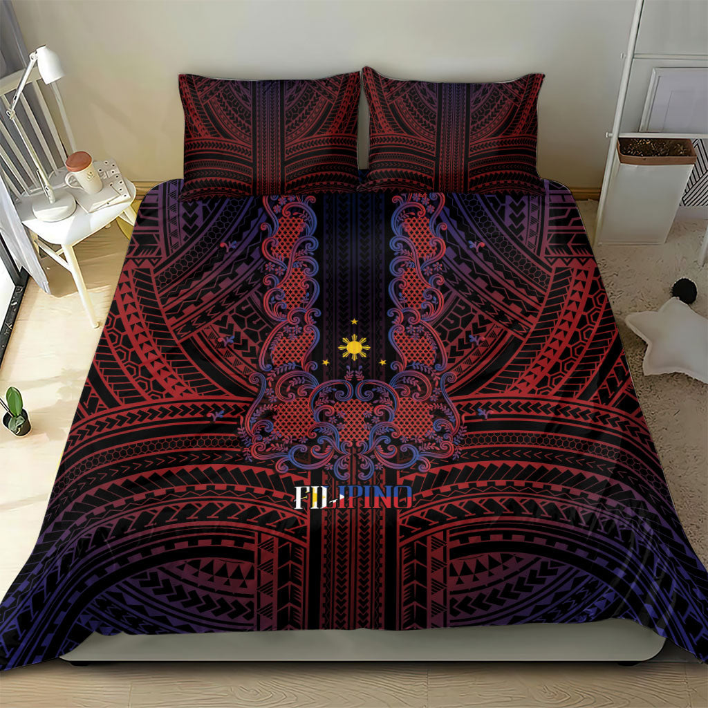 Filipino Barong Tagalog Inspired Bedding Set Mabuhay Philippines Festival Polynesian Pattern LT14 - Polynesian Pride