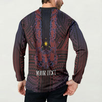 Filipino Barong Tagalog Inspired Personalised Button Sweatshirt Mabuhay Philippines Festival Polynesian Pattern LT14 - Polynesian Pride
