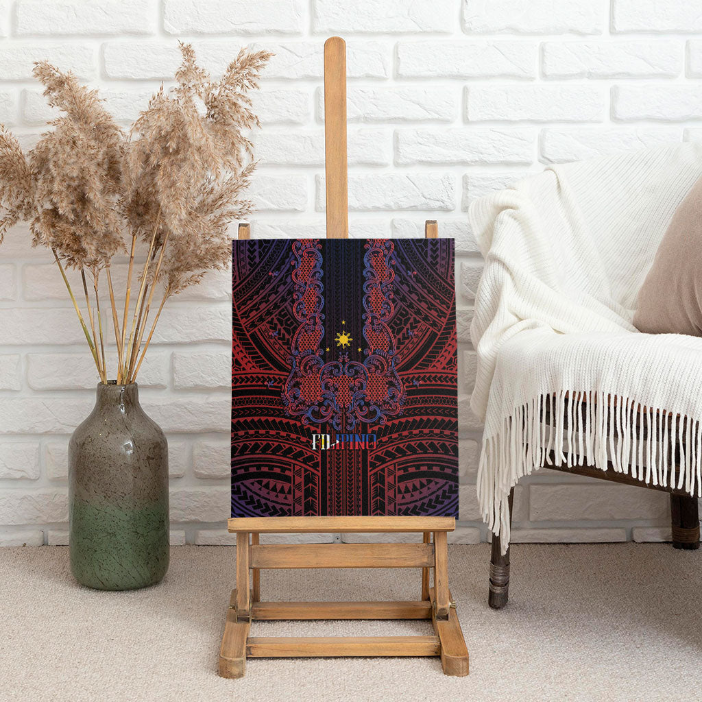 Filipino Barong Tagalog Inspired Canvas Wall Art Mabuhay Philippines Festival Polynesian Pattern LT14 - Polynesian Pride
