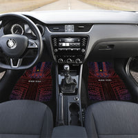 Filipino Barong Tagalog Inspired Personalised Car Mats Mabuhay Philippines Festival Polynesian Pattern LT14 Set 2pcs - Front Black - Polynesian Pride