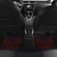 Filipino Barong Tagalog Inspired Personalised Car Mats Mabuhay Philippines Festival Polynesian Pattern LT14 Set 2pcs - Back Black - Polynesian Pride