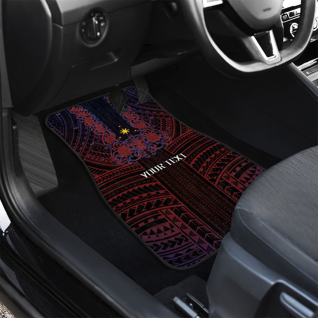 Filipino Barong Tagalog Inspired Personalised Car Mats Mabuhay Philippines Festival Polynesian Pattern LT14 - Polynesian Pride