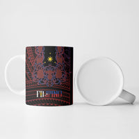 Filipino Barong Tagalog Inspired Personalised Ceramic Mug Mabuhay Philippines Festival Polynesian Pattern LT14 - Polynesian Pride