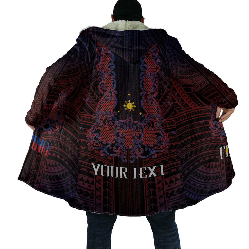 Filipino Barong Tagalog Inspired Personalised Cloak Mabuhay Philippines Festival Polynesian Pattern LT14 - Polynesian Pride