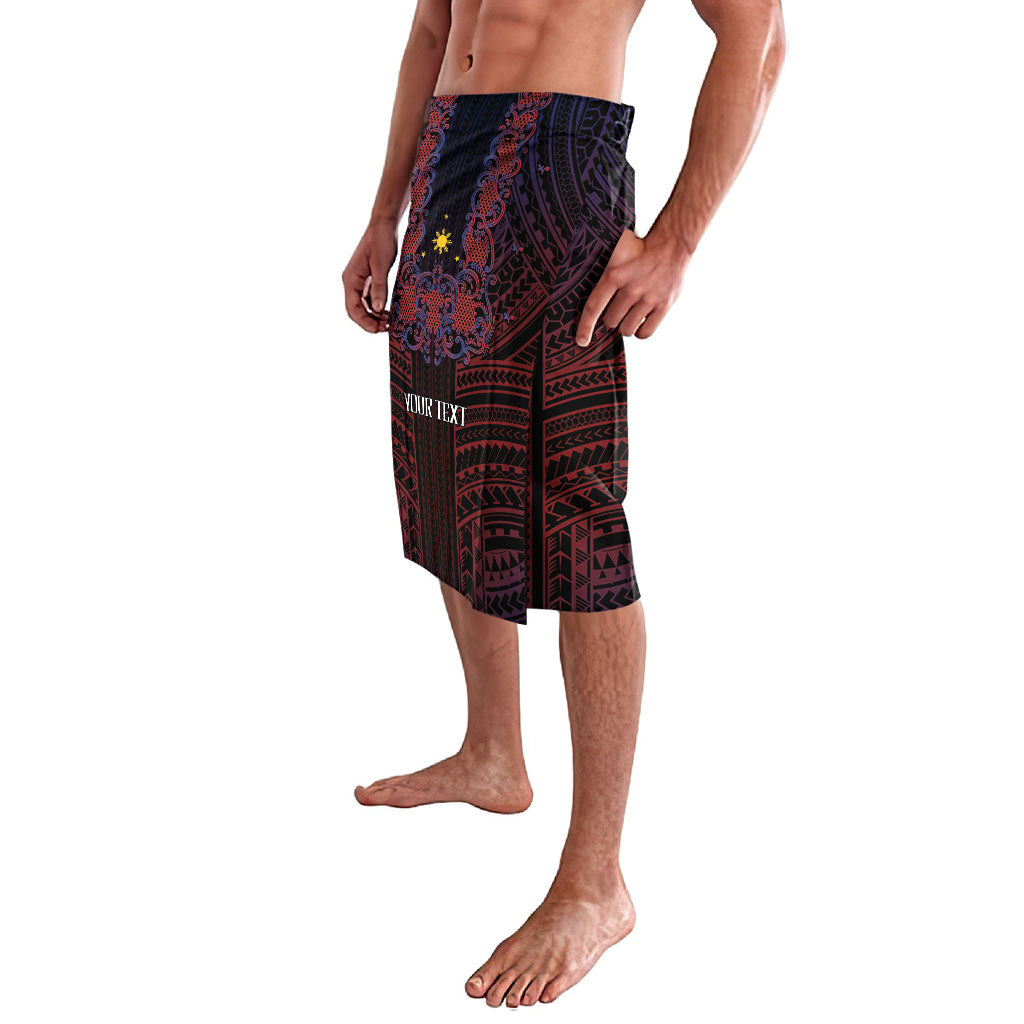 Filipino Barong Tagalog Inspired Personalised Lavalava Mabuhay Philippines Festival Polynesian Pattern LT14 - Polynesian Pride