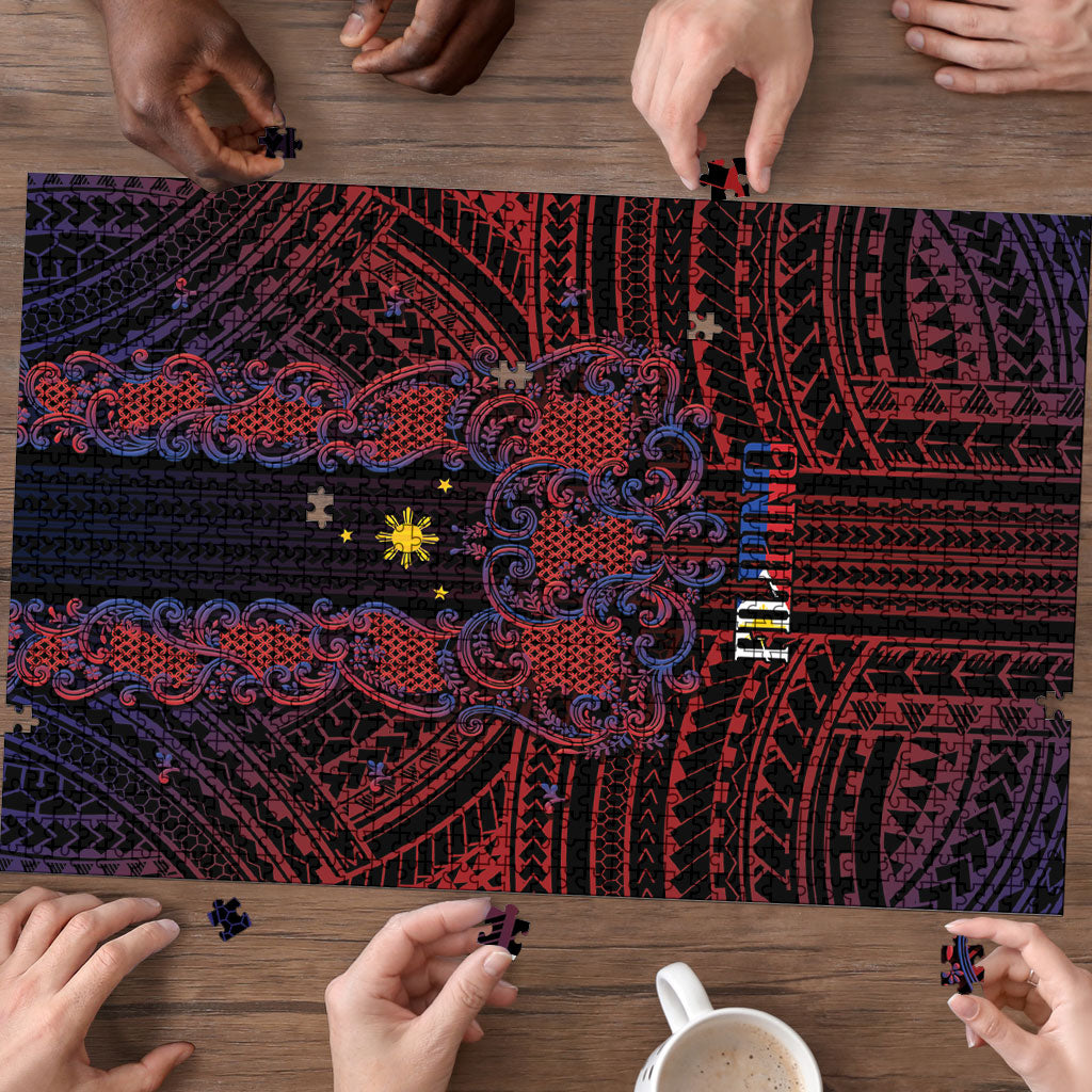 Filipino Barong Tagalog Inspired Puzzle Mabuhay Philippines Festival Polynesian Pattern LT14 - Polynesian Pride