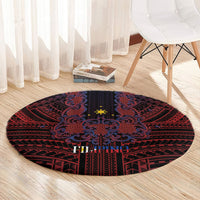 Filipino Barong Tagalog Inspired Round Carpet Mabuhay Philippines Festival Polynesian Pattern LT14 - Polynesian Pride