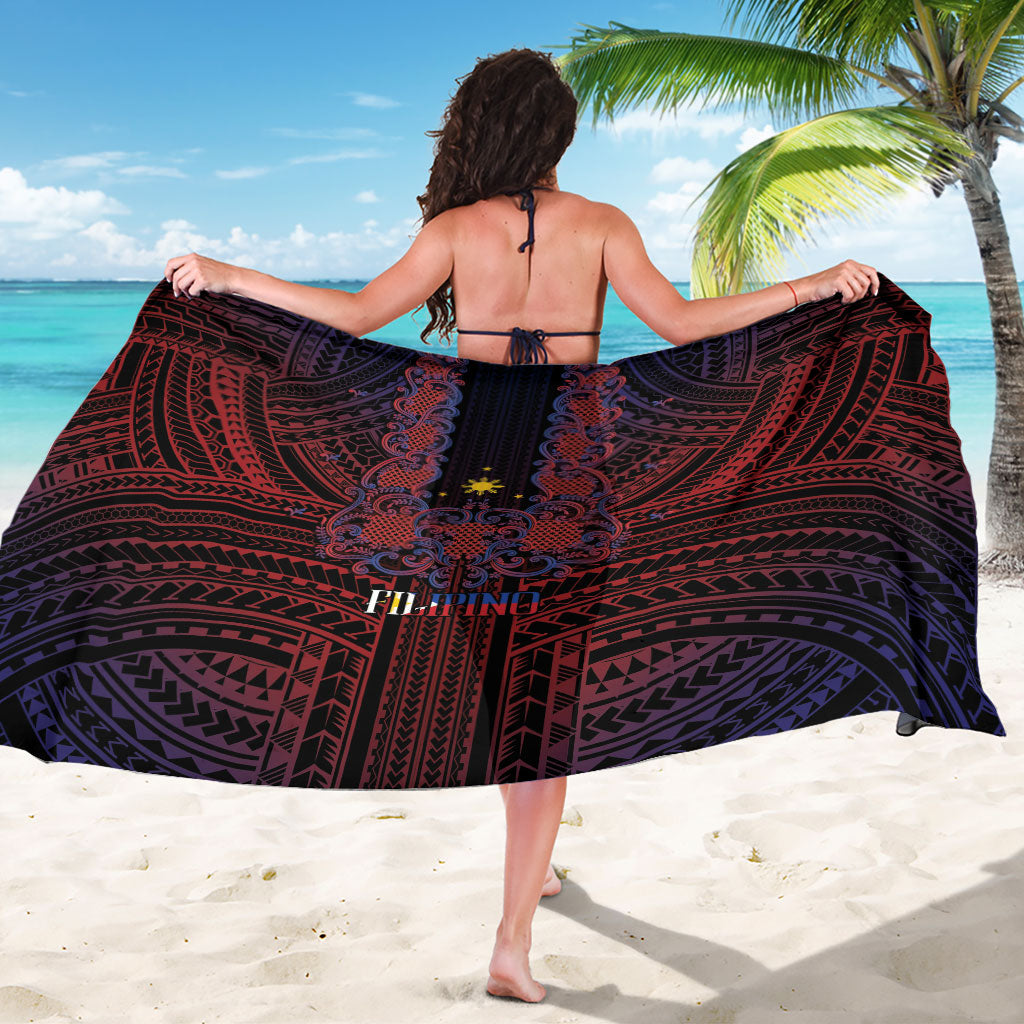 Filipino Barong Tagalog Inspired Sarong Mabuhay Philippines Festival Polynesian Pattern LT14 - Polynesian Pride