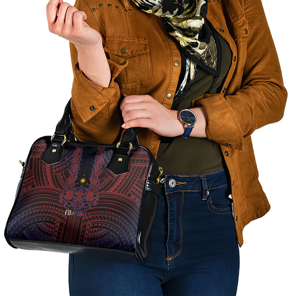 Filipino Barong Tagalog Inspired Shoulder Handbag Mabuhay Philippines Festival Polynesian Pattern LT14 - Polynesian Pride