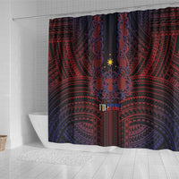 Filipino Barong Tagalog Inspired Shower Curtain Mabuhay Philippines Festival Polynesian Pattern LT14 - Polynesian Pride