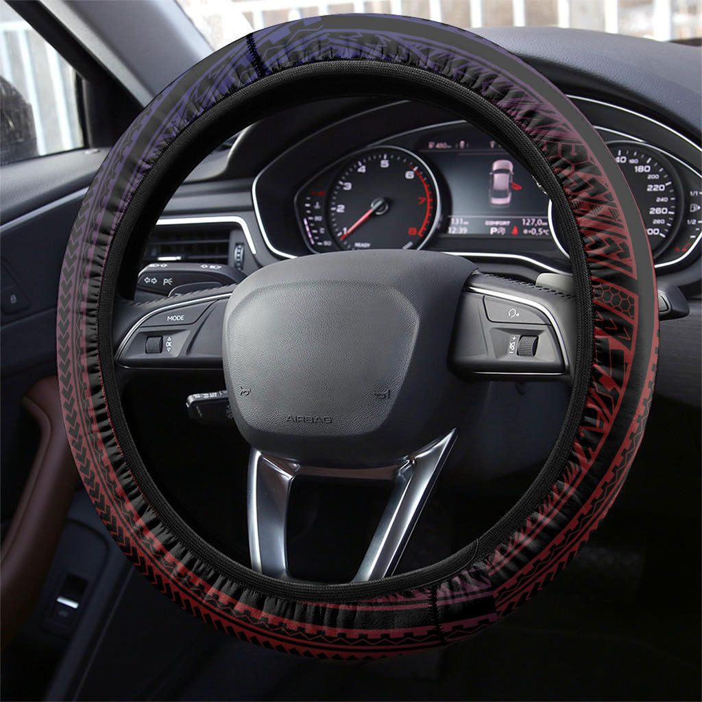 Filipino Barong Tagalog Inspired Steering Wheel Cover Mabuhay Philippines Festival Polynesian Pattern LT14 - Polynesian Pride