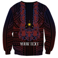 Filipino Barong Tagalog Inspired Personalised Sweatshirt Mabuhay Philippines Festival Polynesian Pattern LT14 - Polynesian Pride