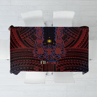 Filipino Barong Tagalog Inspired Tablecloth Mabuhay Philippines Festival Polynesian Pattern LT14 Black - Polynesian Pride
