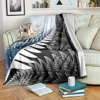 Personalised New Zealand Pakeha Blanket Kiwi Silver Fern and Sailing Ship Compass LT14 Blue - Polynesian Pride