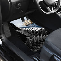 New Zealand Pakeha Car Mats Kiwi Silver Fern and Sailing Ship Compass LT14 - Polynesian Pride
