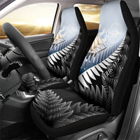 Personalised New Zealand Pakeha Car Seat Cover Kiwi Silver Fern and Sailing Ship Compass LT14 - Polynesian Pride