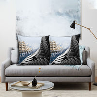 Personalised New Zealand Pakeha Pillow Cover Kiwi Silver Fern and Sailing Ship Compass LT14 - Polynesian Pride