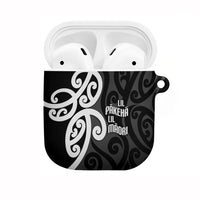 Lil Pakeha Lil Maori New Zealand AirPods Case Kiwi Proud Mangopare Pattern LT14 Black - Polynesian Pride