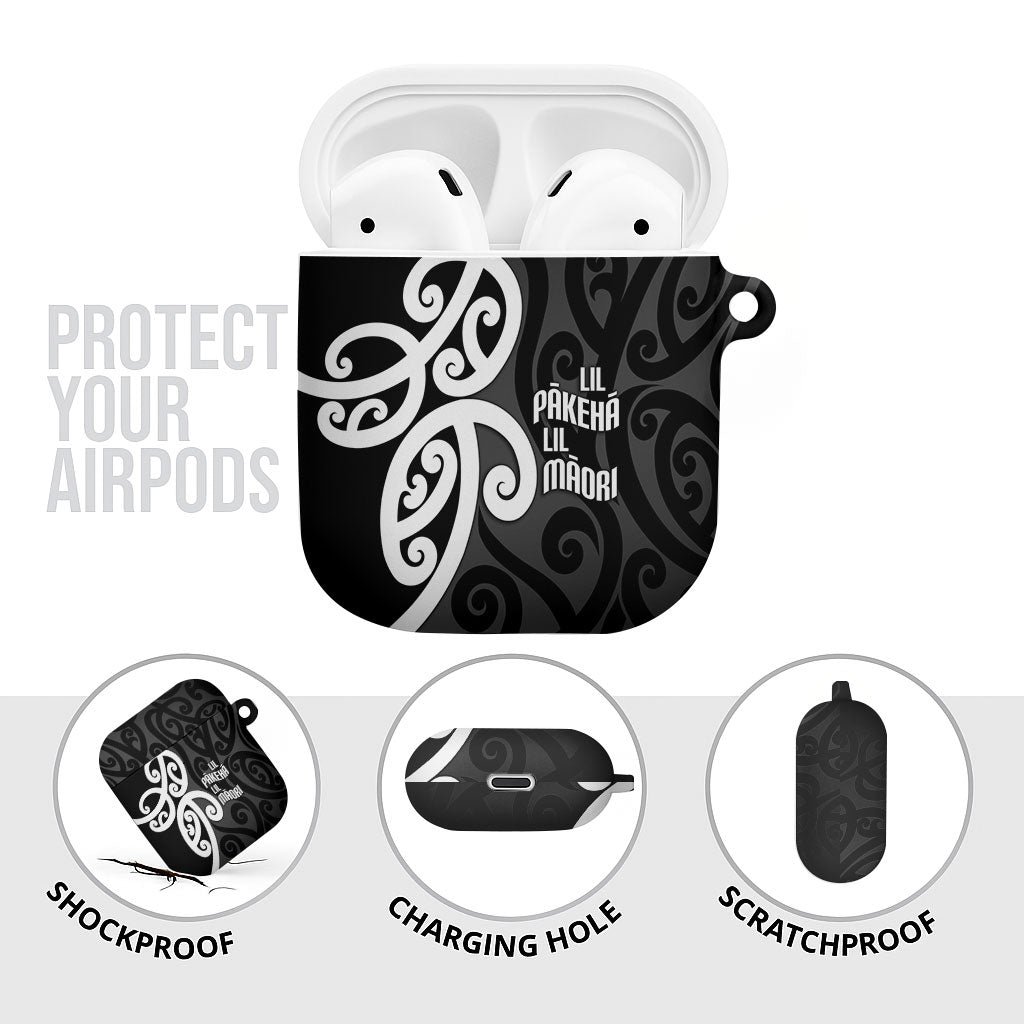 Lil Pakeha Lil Maori New Zealand AirPods Case Kiwi Proud Mangopare Pattern LT14 - Polynesian Pride
