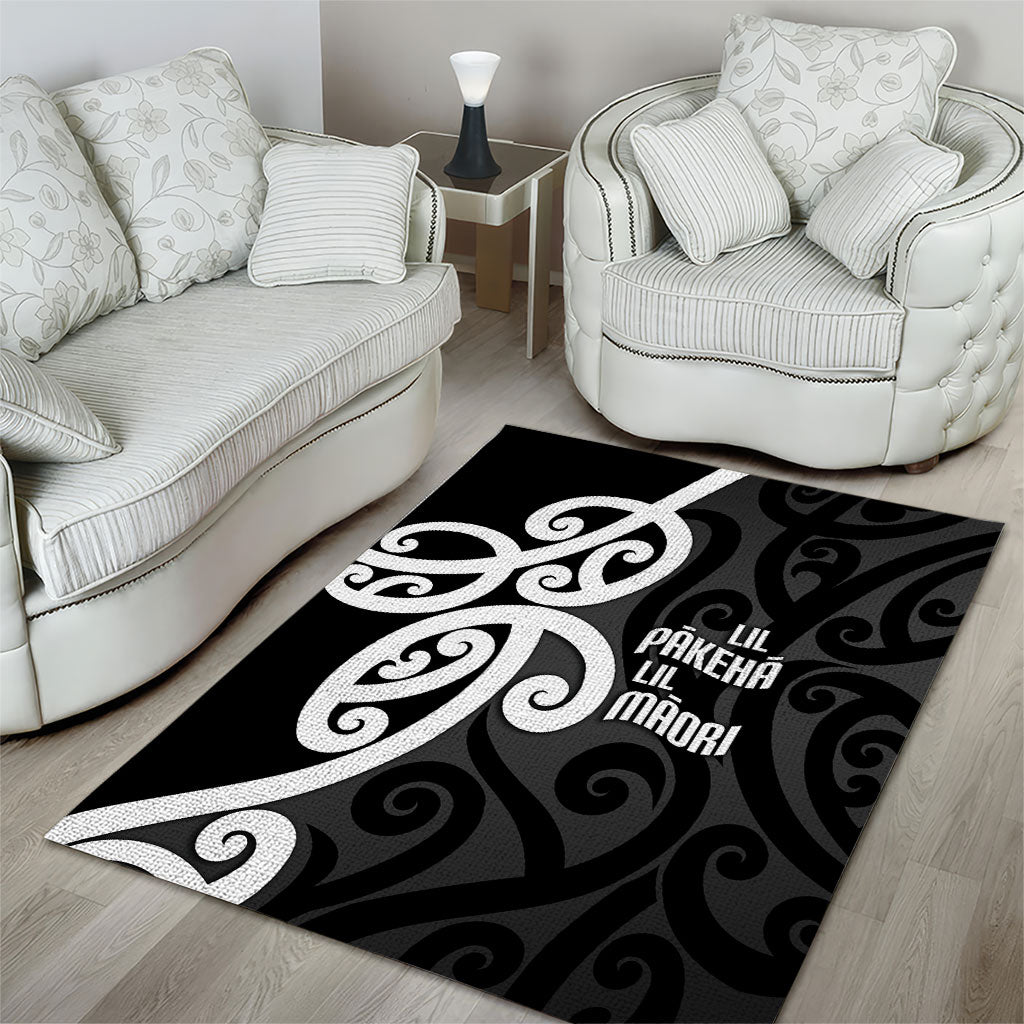 Lil Pakeha Lil Maori New Zealand Area Rug Kiwi Proud Mangopare Pattern LT14 - Polynesian Pride