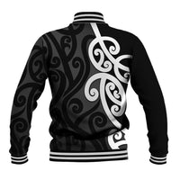 Lil Pakeha Lil Maori New Zealand Baseball Jacket Kiwi Proud Mangopare Pattern LT14 - Polynesian Pride