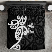 Lil Pakeha Lil Maori New Zealand Bedding Set Kiwi Proud Mangopare Pattern LT14 Black - Polynesian Pride