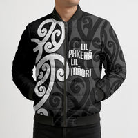 Lil Pakeha Lil Maori New Zealand Bomber Puffer Jacket Kiwi Proud Mangopare Pattern LT14 - Polynesian Pride