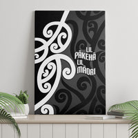 Lil Pakeha Lil Maori New Zealand Canvas Wall Art Kiwi Proud Mangopare Pattern LT14 - Polynesian Pride