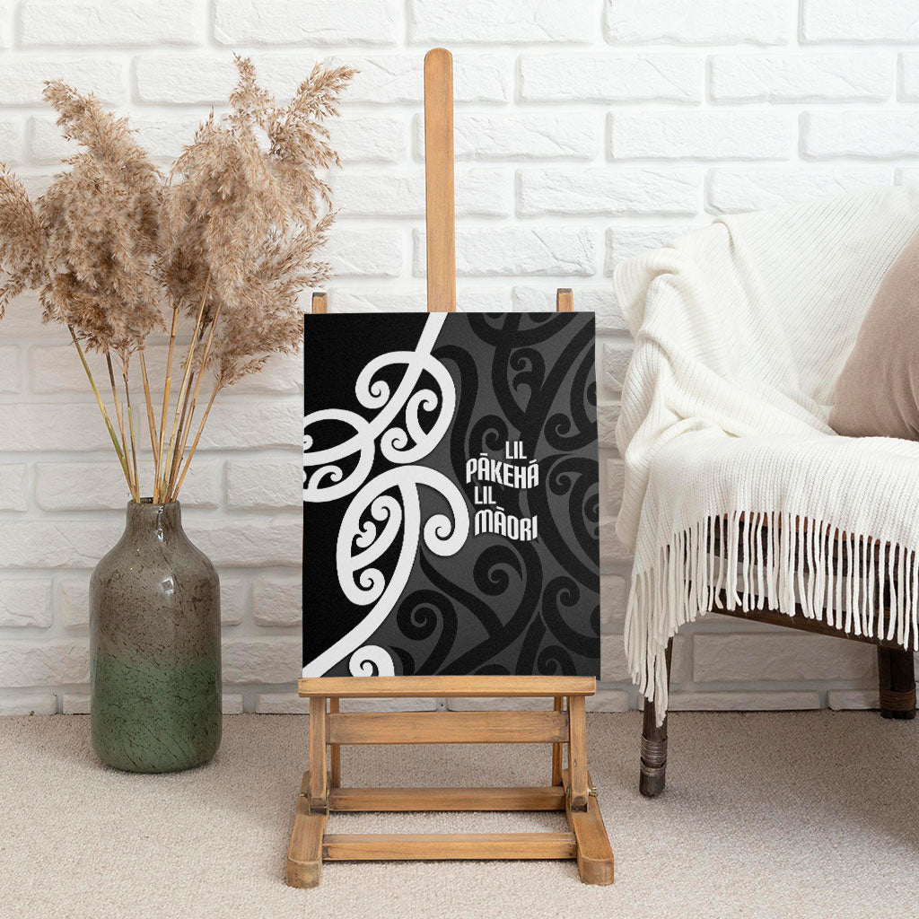 Lil Pakeha Lil Maori New Zealand Canvas Wall Art Kiwi Proud Mangopare Pattern LT14 - Polynesian Pride