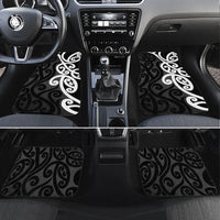 Lil Pakeha Lil Maori New Zealand Car Mats Kiwi Proud Mangopare Pattern LT14 Set 4pcs Black - Polynesian Pride