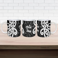 Lil Pakeha Lil Maori New Zealand Ceramic Mug Kiwi Proud Mangopare Pattern LT14 - Polynesian Pride