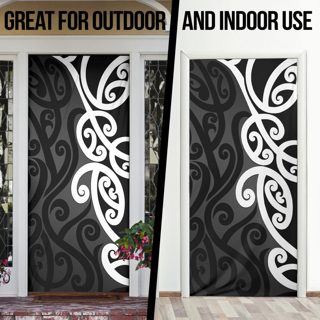 Lil Pakeha Lil Maori New Zealand Door Cover Kiwi Proud Mangopare Pattern LT14 - Polynesian Pride