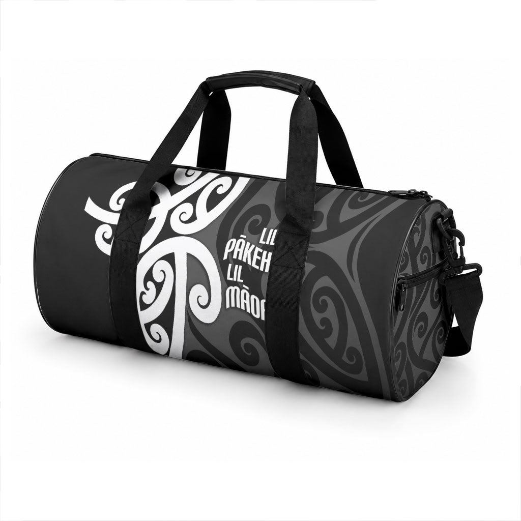 Lil Pakeha Lil Maori New Zealand Duffle Bag Kiwi Proud Mangopare Pattern LT14 - Polynesian Pride